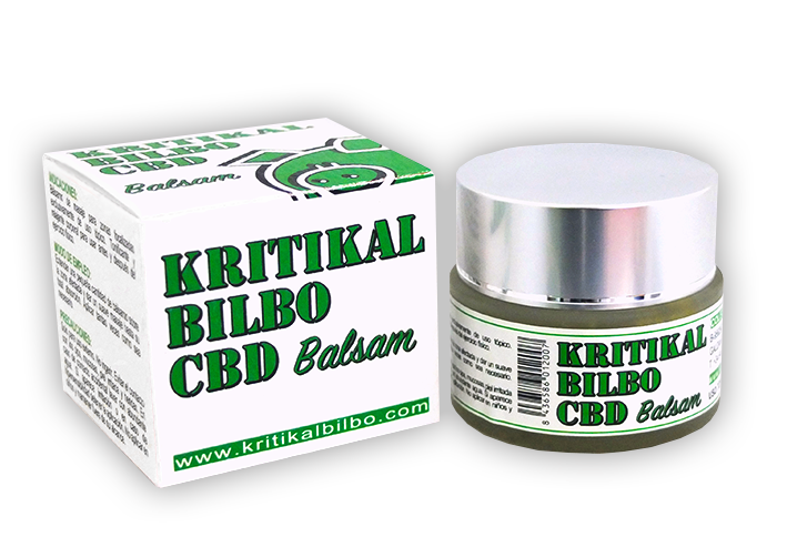 Bote y caja del bálsamo Kritikal Bilbo CBD